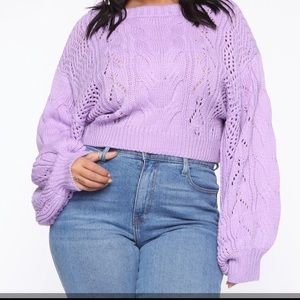 SOLD _✨Fashion nova lavender ballon sleeve sweater